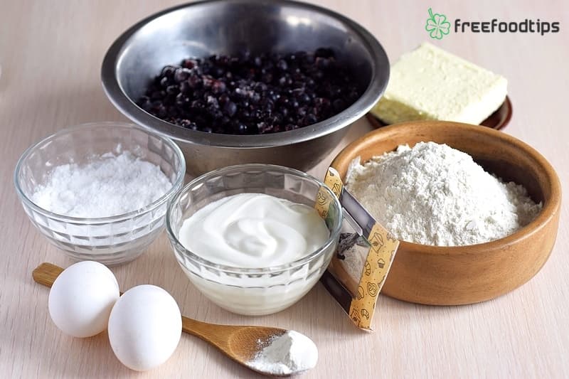 Ingredients for Blueberry Sour Cream Pie Ingredients for Blueberry Sour Cream Pie