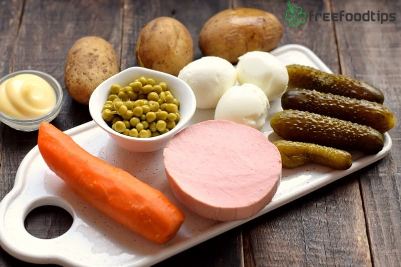 Olivie Salad Ingredients Olivie Salad Ingredients
