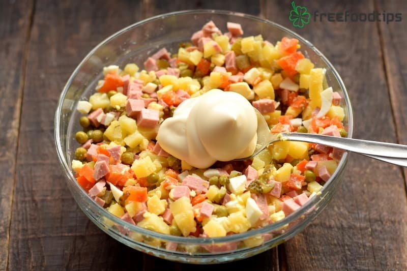 Step_7 How to make Russian potato salad Olivier Step_7 How to make Russian potato salad Olivier
