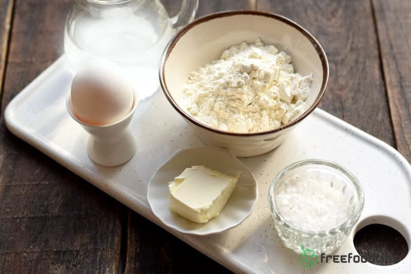 Ingredients for dumplings for the soup