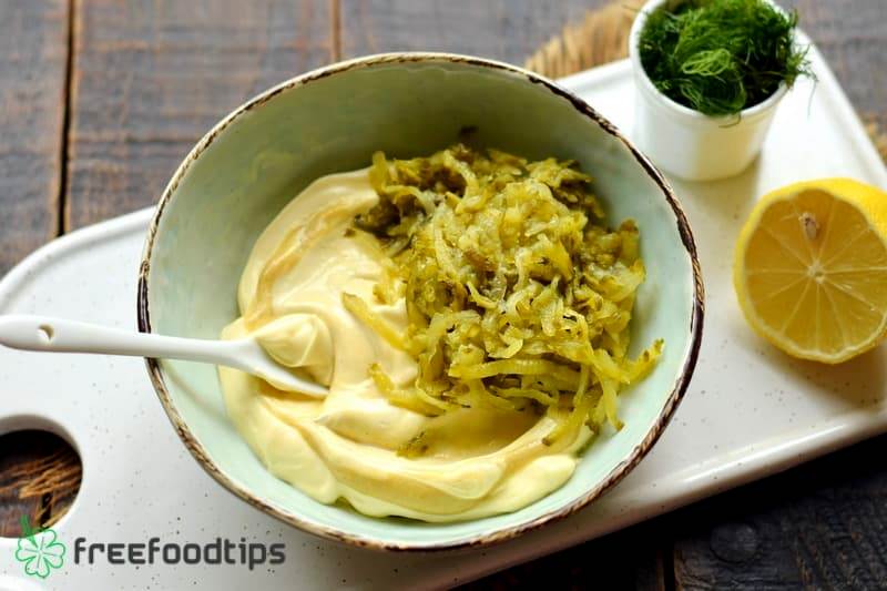 Add grated pickled cucumber Add grated pickled cucumber