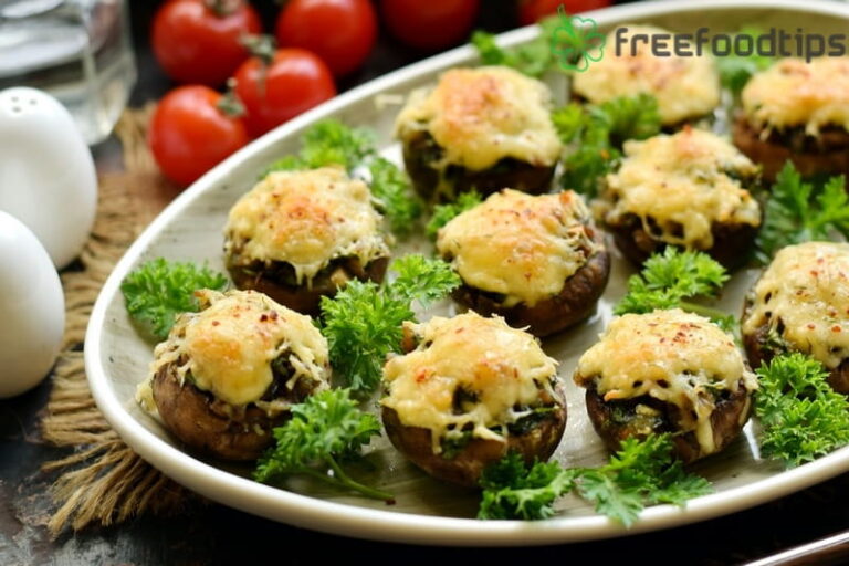 Stuffed Mushrooms Recipe with Garlic and Cheese
