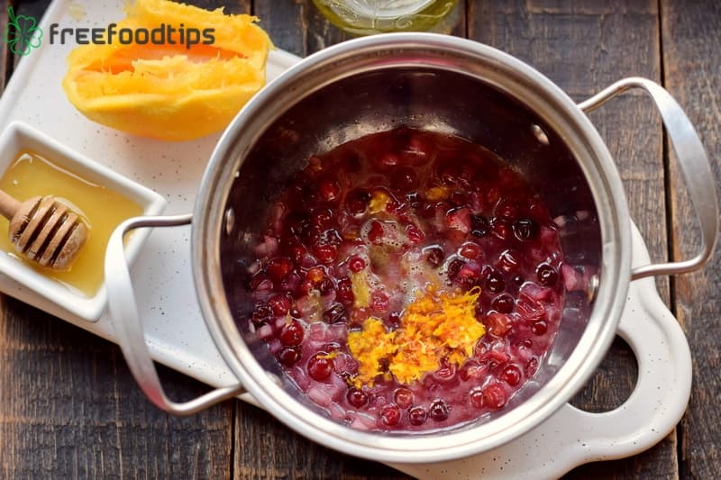 Add orange zest and orange juice