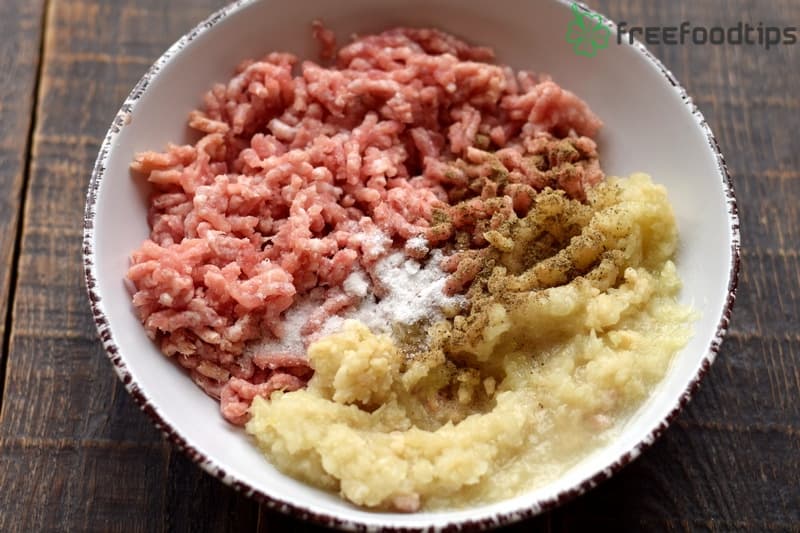 Add salt pepper and water Add salt pepper and water